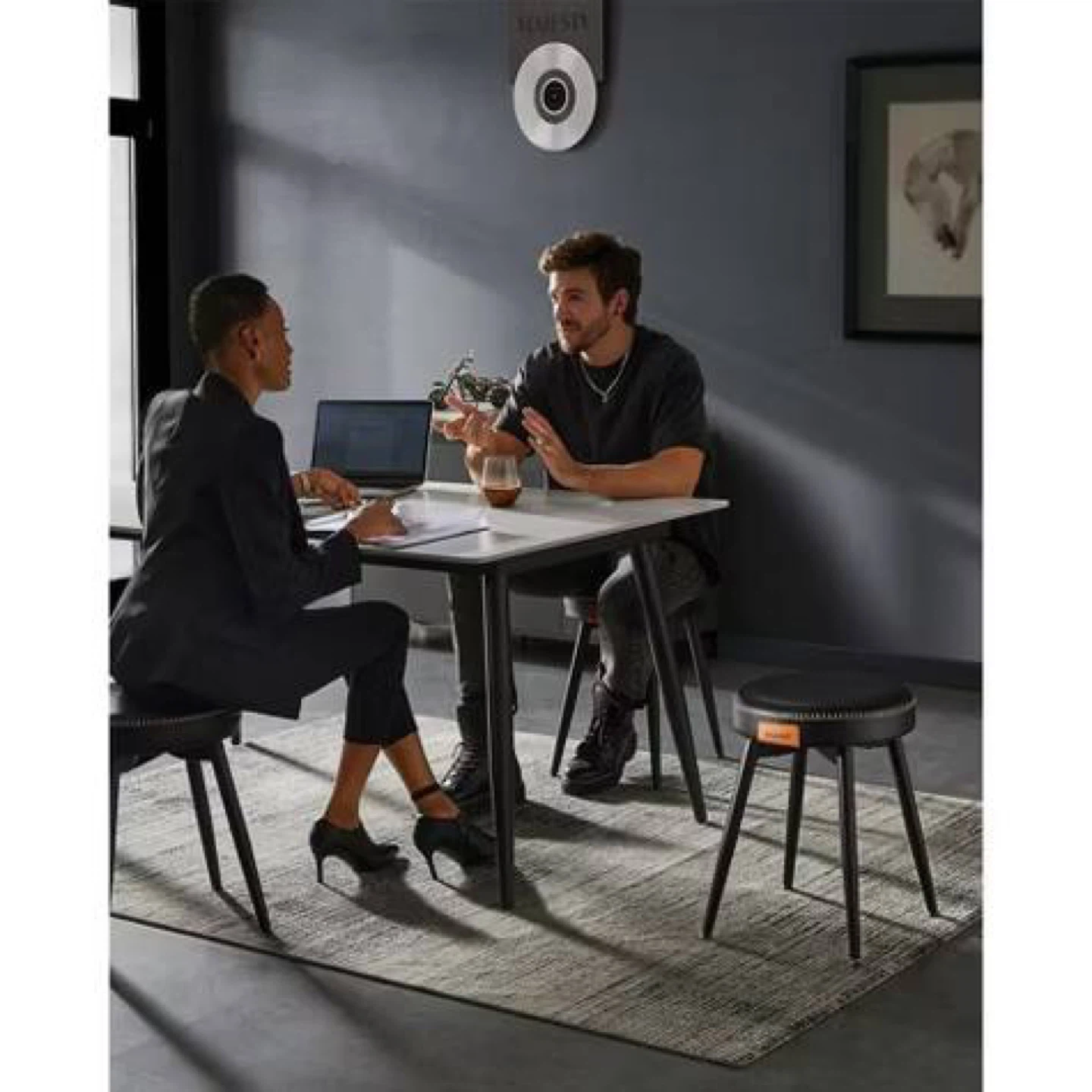 VASAGLE EKHO Dining Chairs / Stools Set of 2 – Black - photo 5
