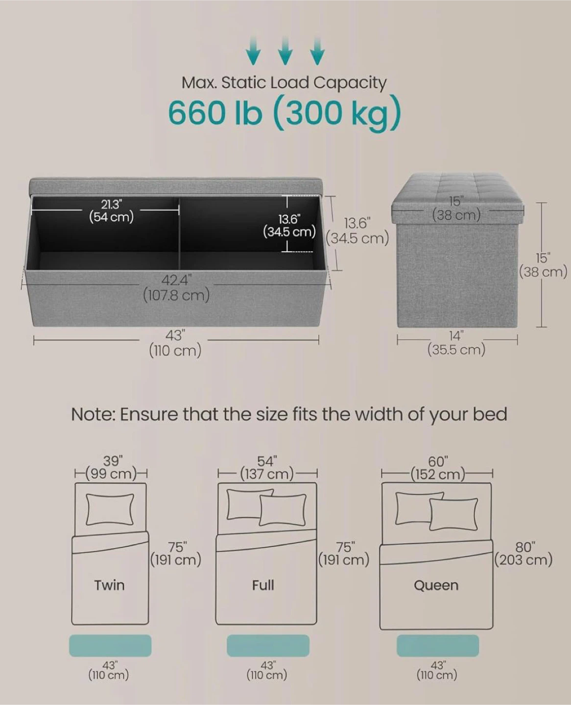 Storage Ottoman Bench - photo 4