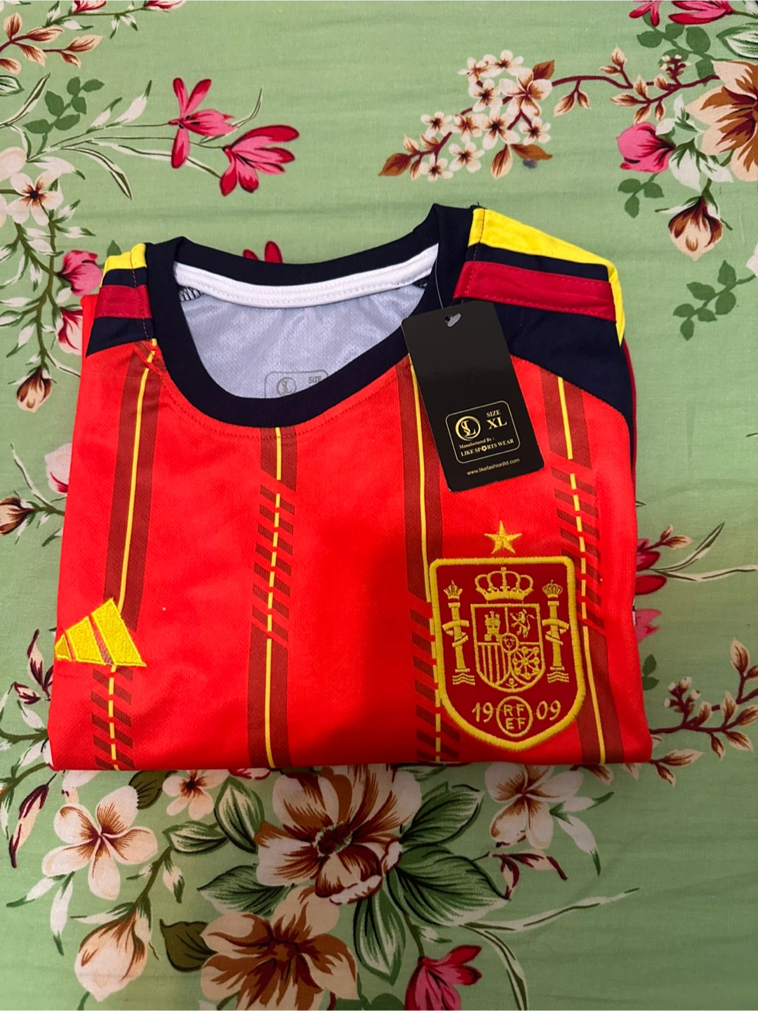 Spain National Football Team Jersey - Red/Yellow - Size XL