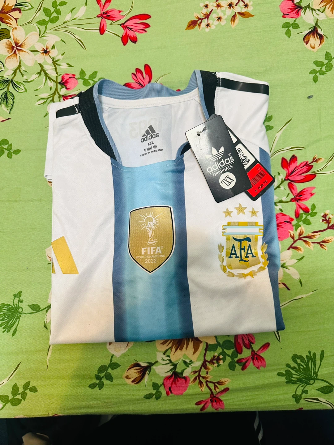 Adidas Argentina FIFA World Champions 2022 Soccer Jersey XXL