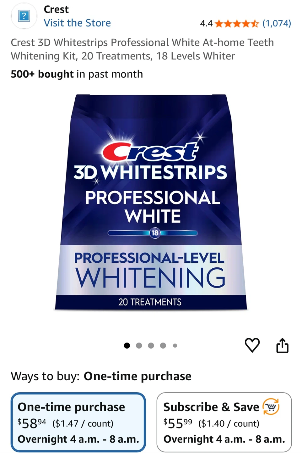 Crest 3D Whitestrips - 18 Treatments
