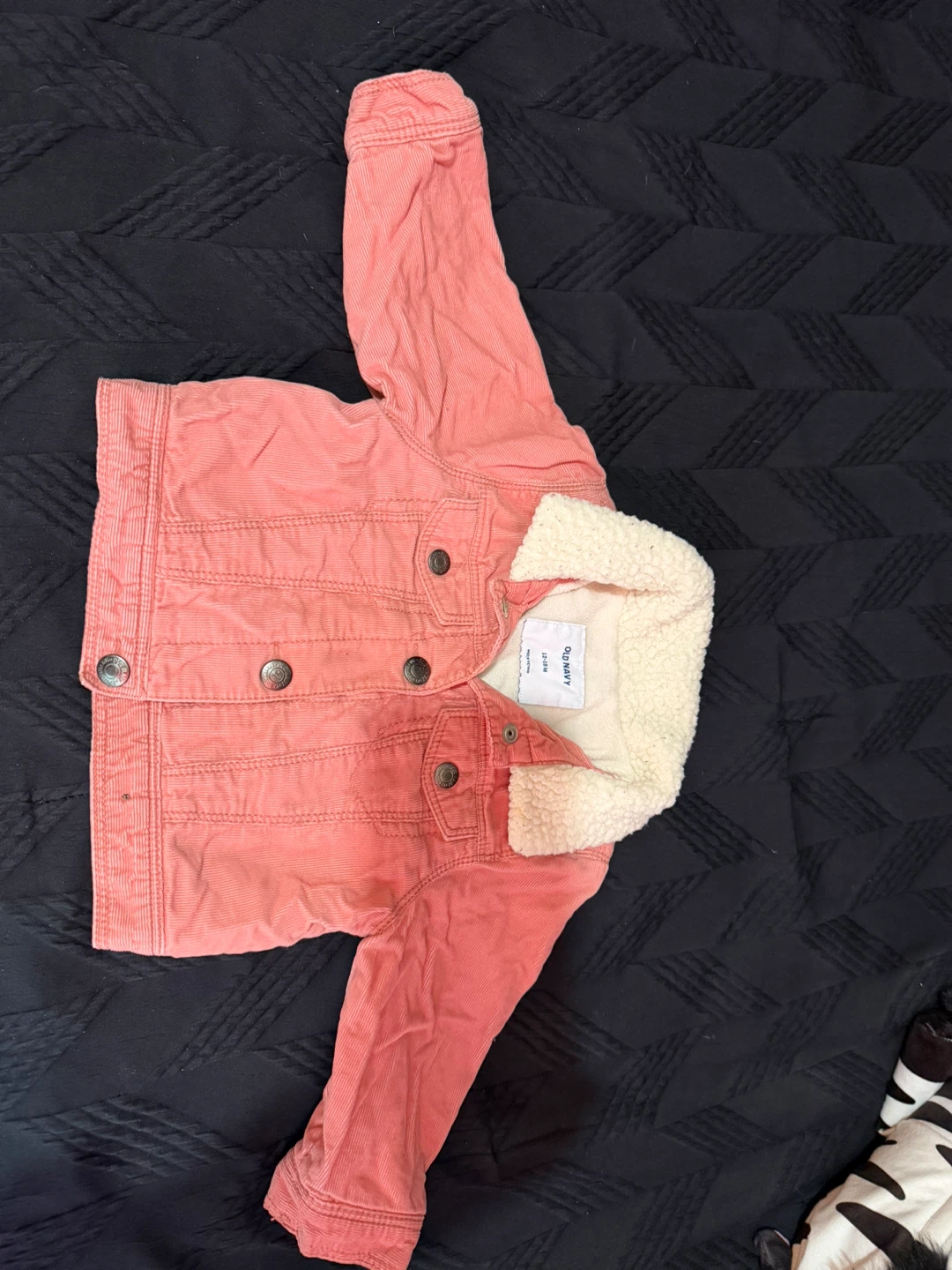 Old Navy Pink Corduroy Sherpa Lined Jacket Size 0-3M