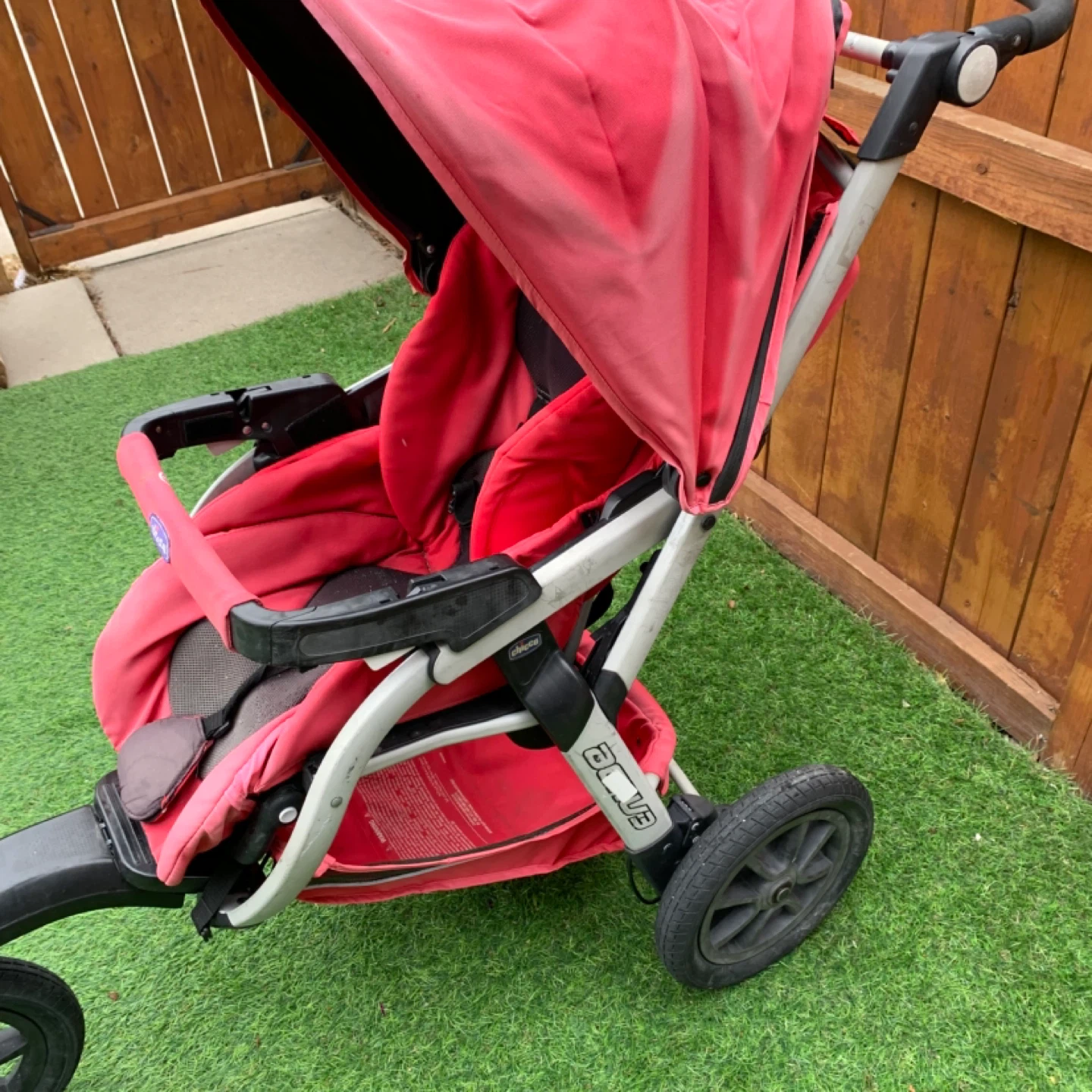 Chicco Jogging Stroller Baby Stroller 3 Wheel Red Jogger - photo 5