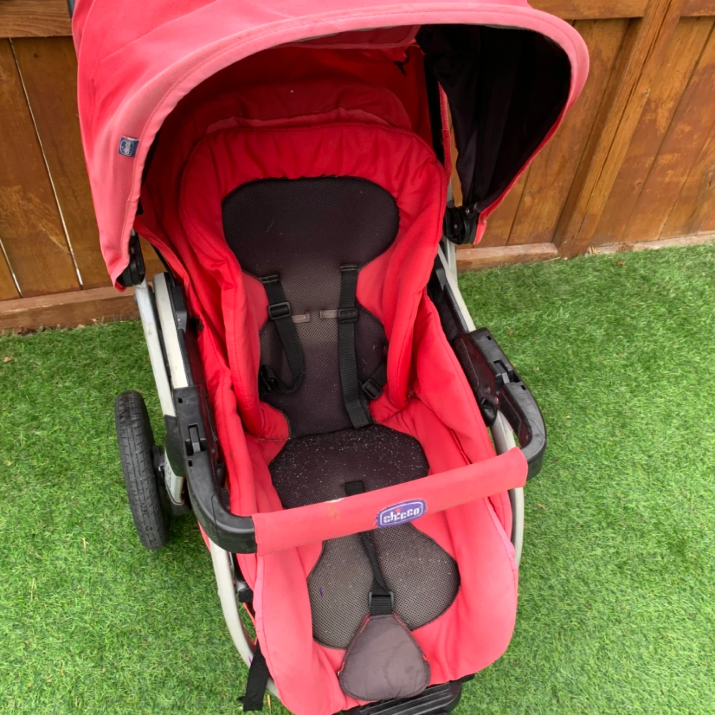 Chicco Jogging Stroller Baby Stroller 3 Wheel Red Jogger - photo 2