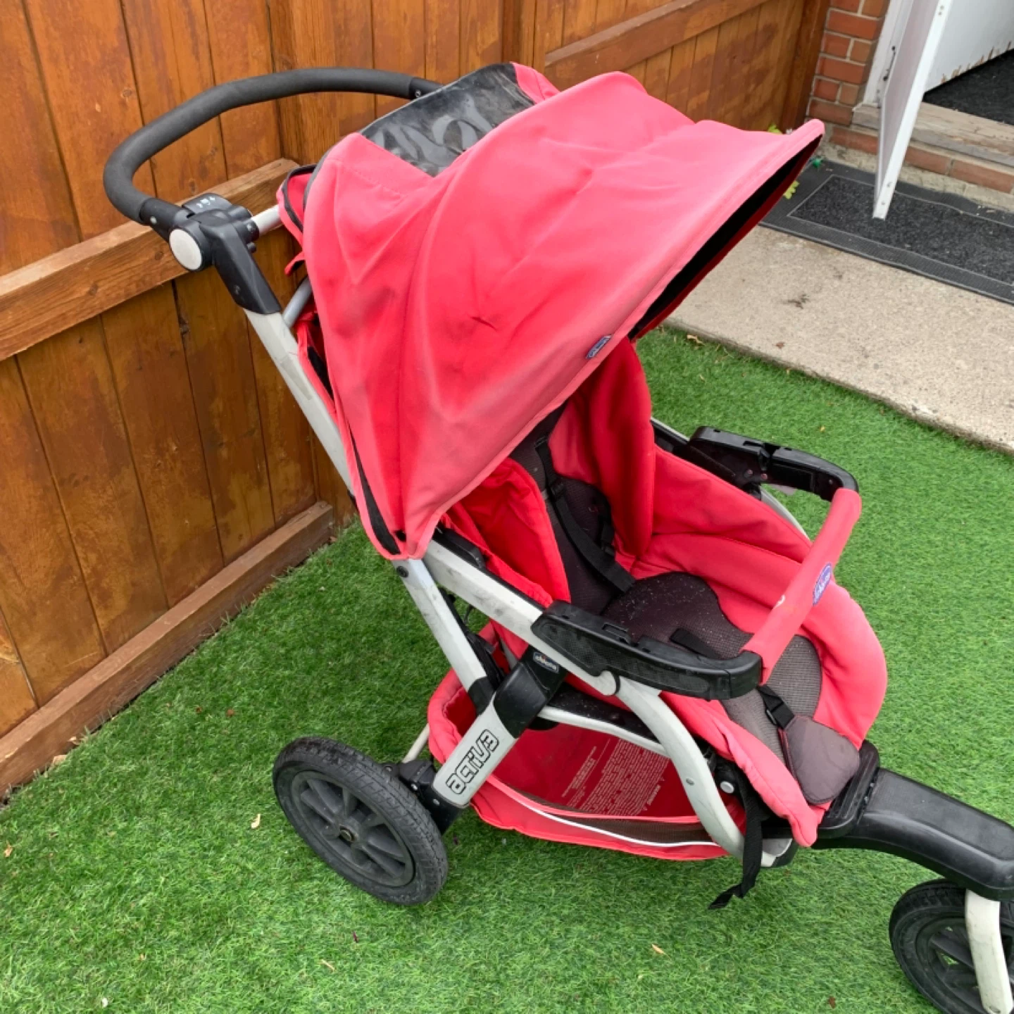 Chicco Jogging Stroller Baby Stroller 3 Wheel Red Jogger - photo 4