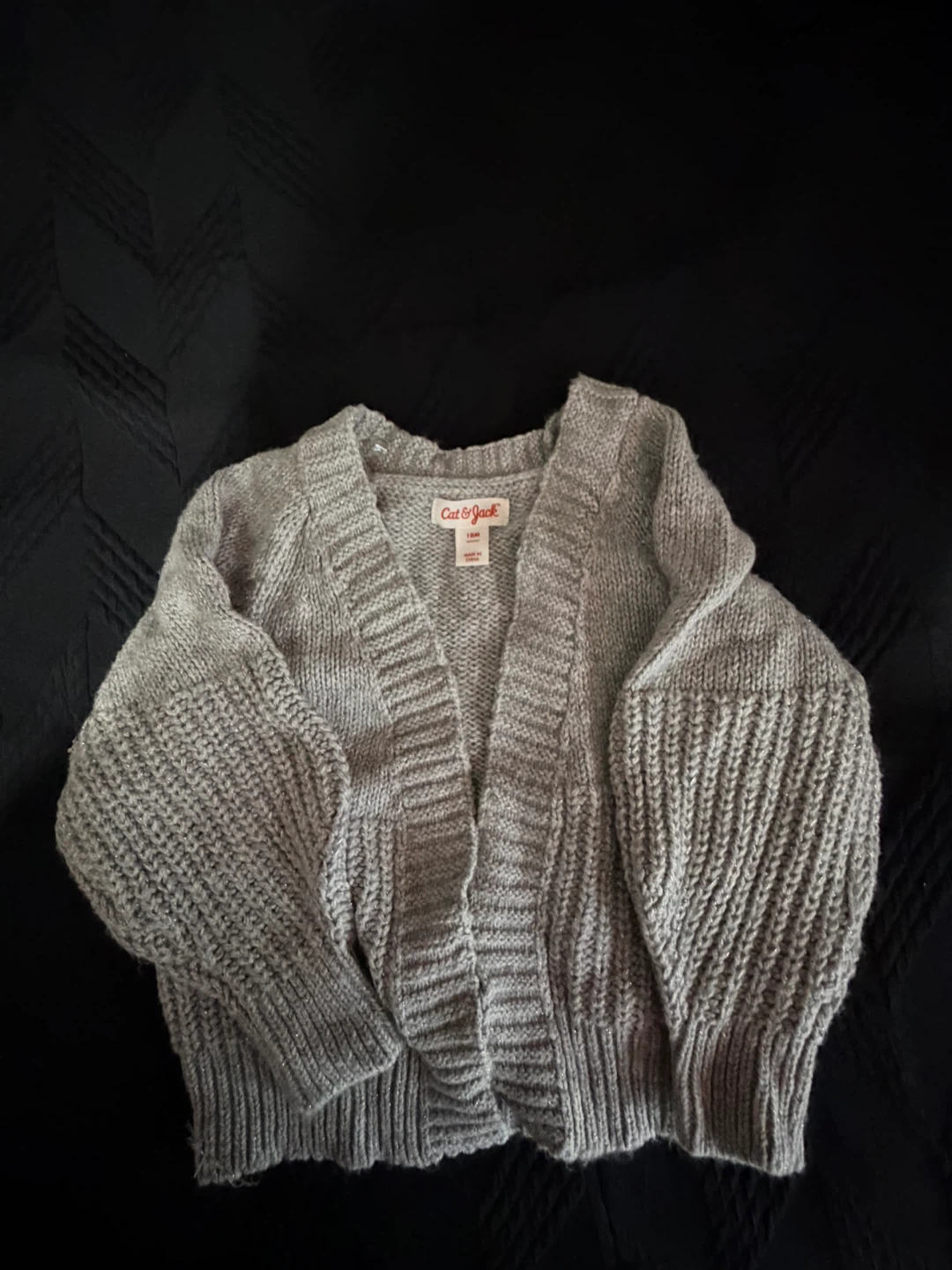 Cat & Jack Gray Knit Cardigan