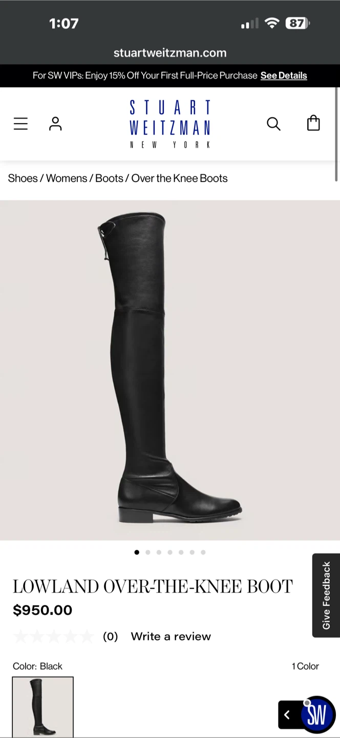 Stuart Weitzman Lowland Over-the-Knee Boots Black Size 8.5 - photo 2