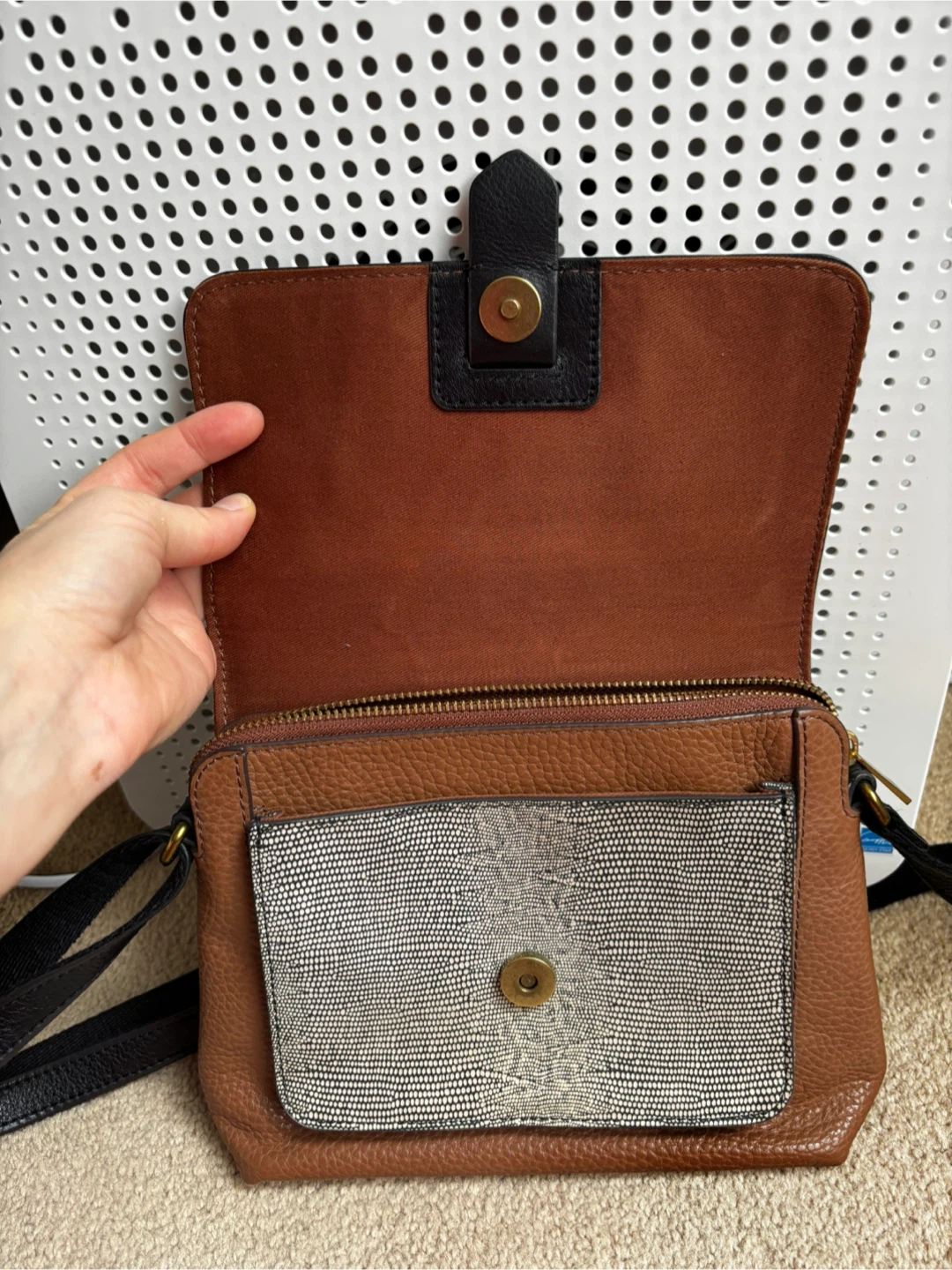 Fossil Leather Crossbody Bag - photo 5