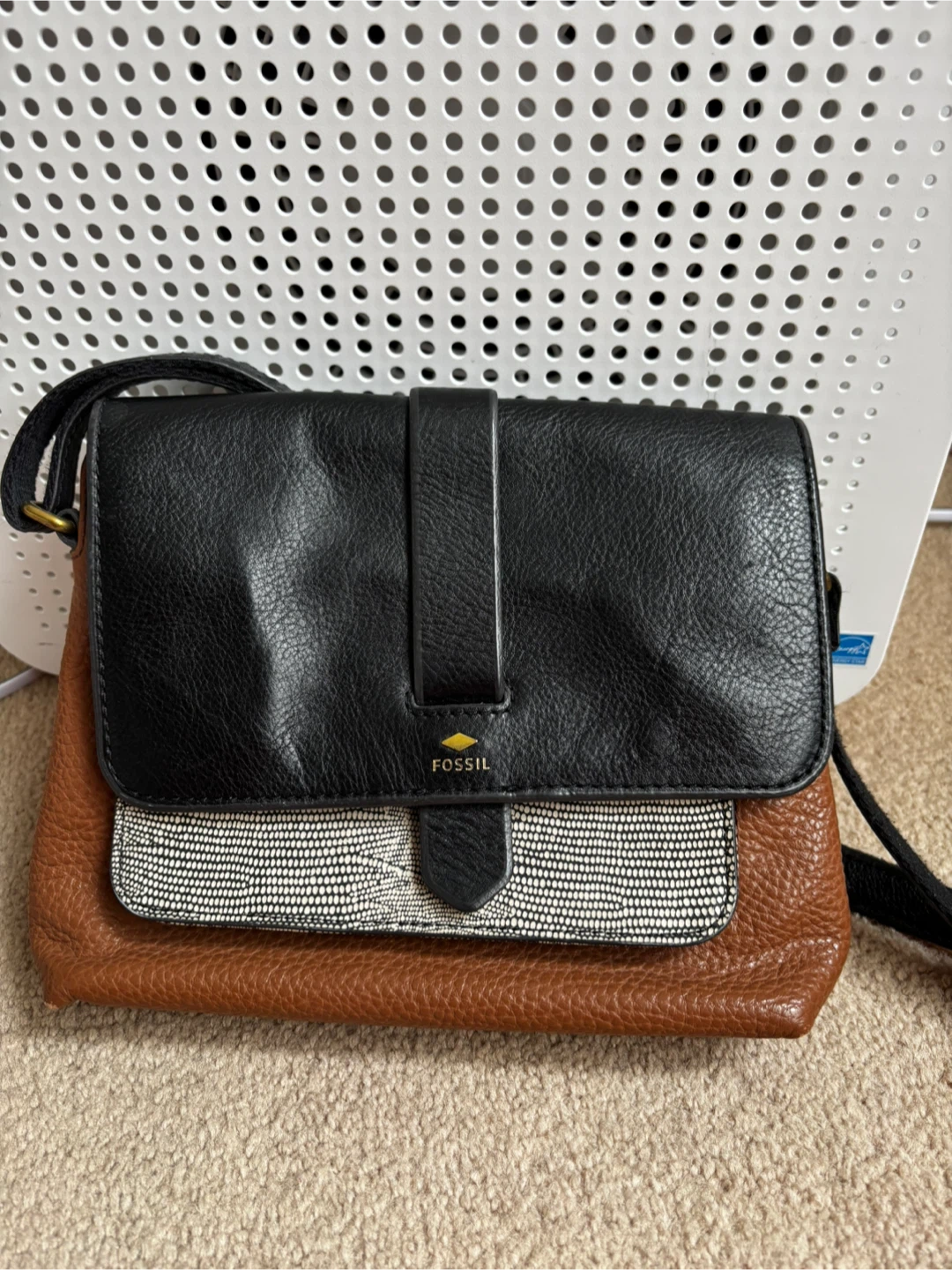 Fossil Leather Crossbody Bag