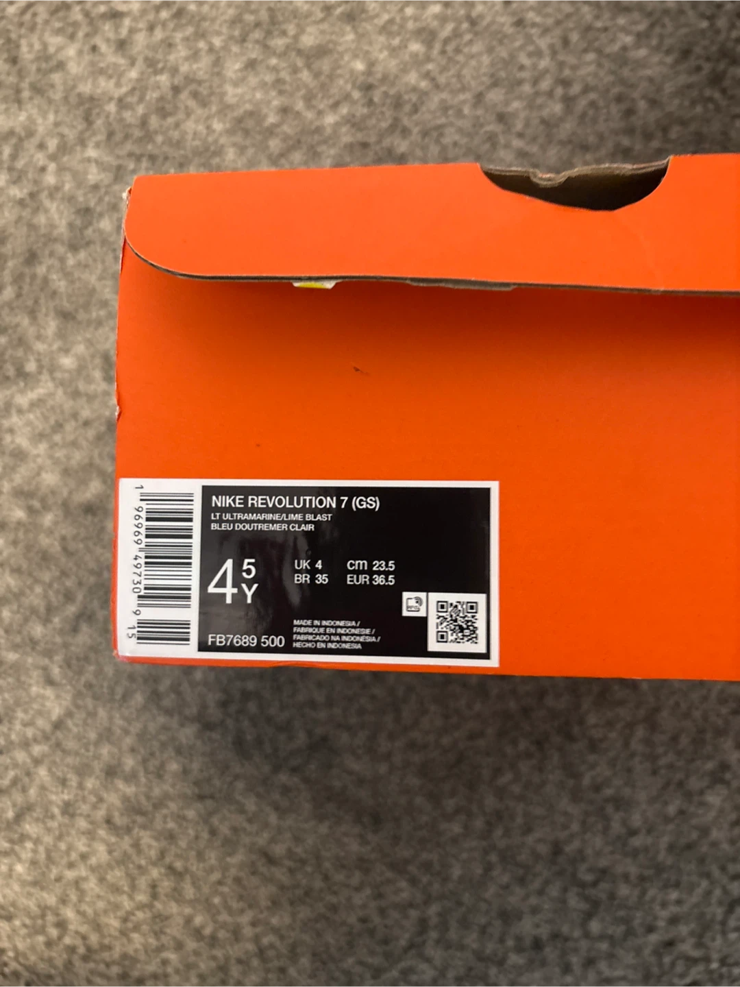 New Size 4.5 Nike Revolution 7 Kids Shoes - photo 4