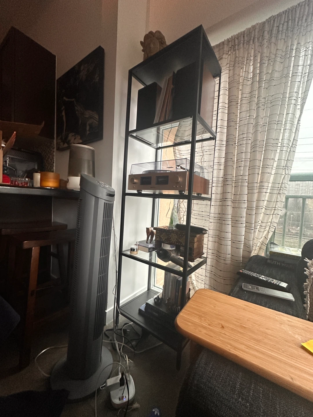 IKEA Vittsjo Shelf Unit - Black-Brown/Glass