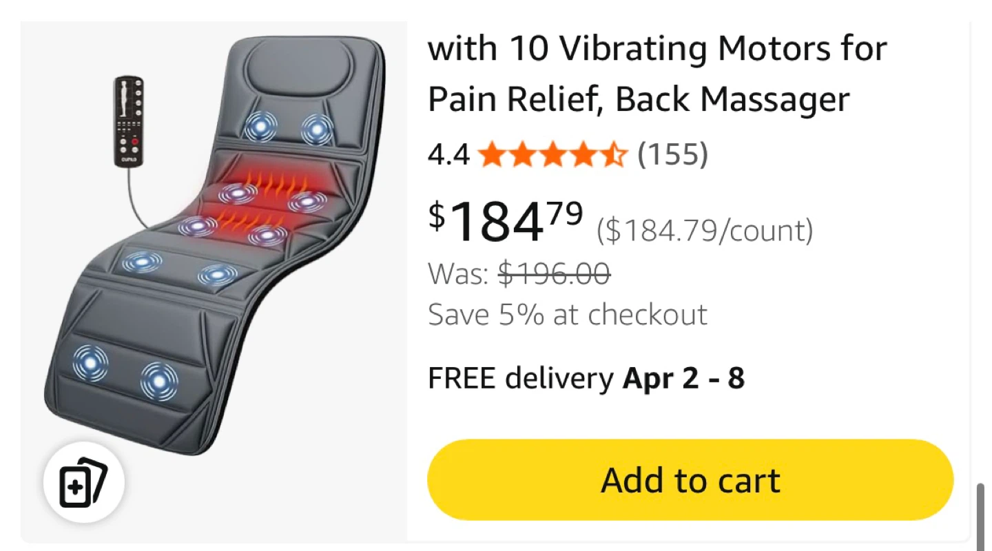 New Massage Mat with Heat