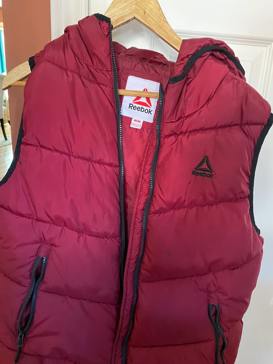 Reebok Puffer Vest - Red - M/M - photo 3