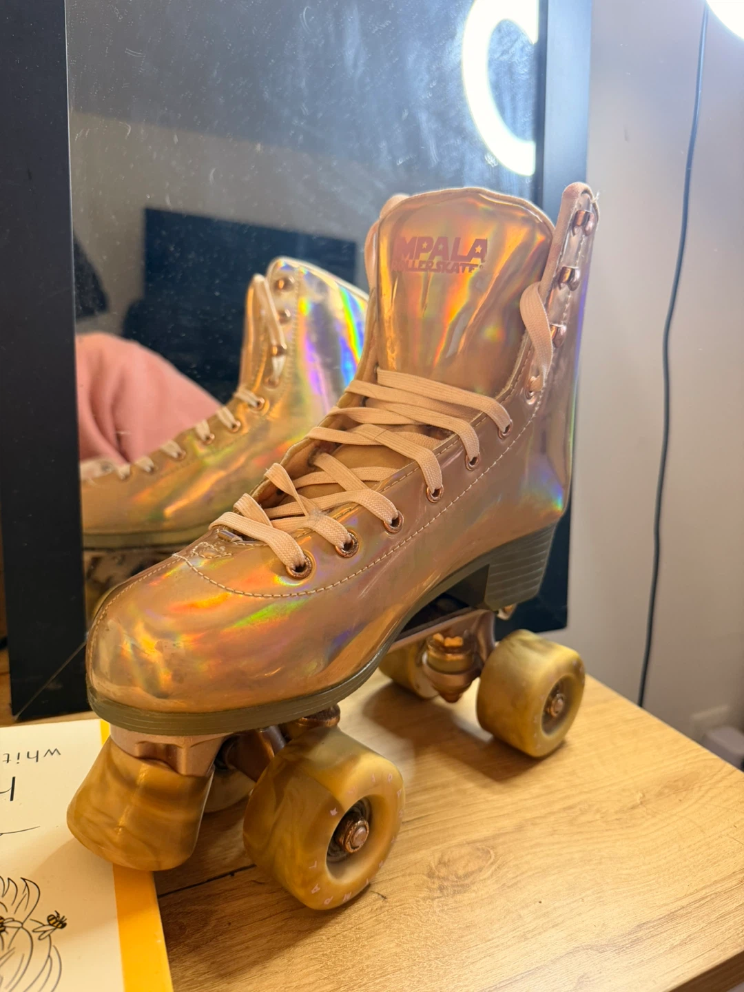 Impala Rose Gold Holographic Roller Skates Women 8 - photo 2