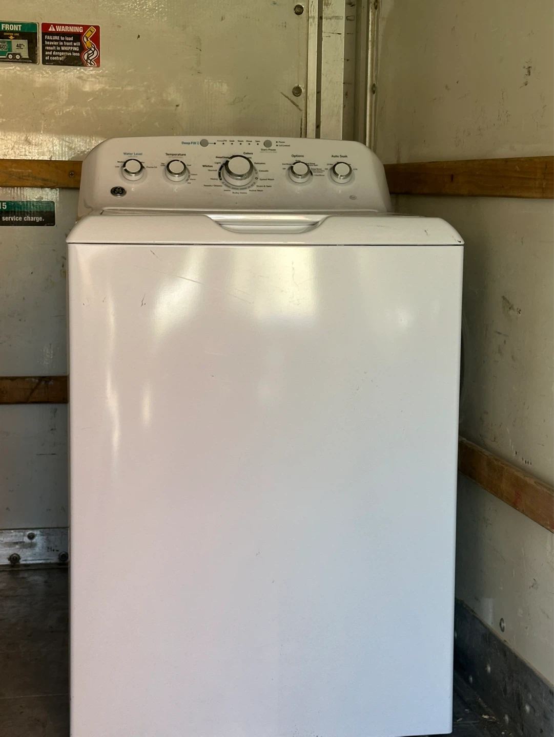 GE White Top Load Washing Machine - photo 2