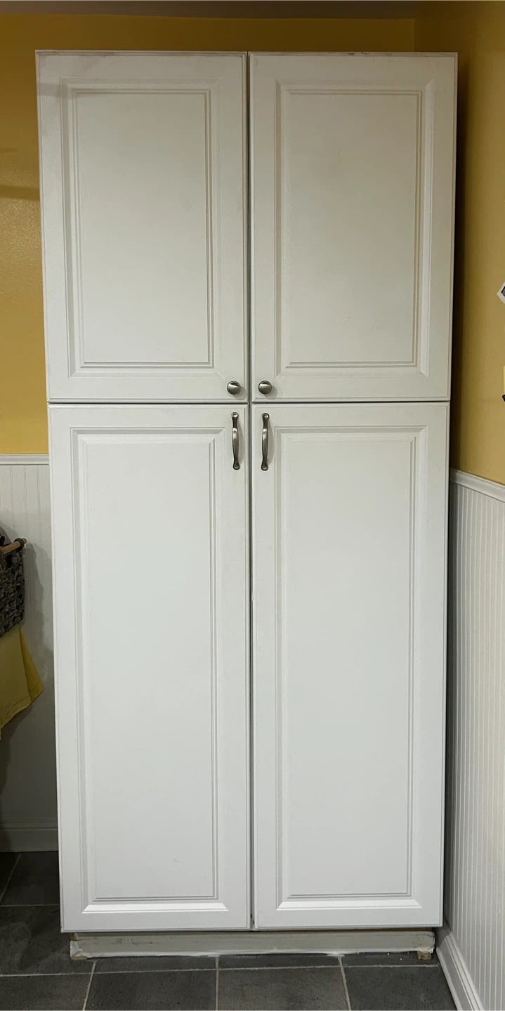 White Pantry Cabinets 🥕 (Set of 2) – Tall Storage