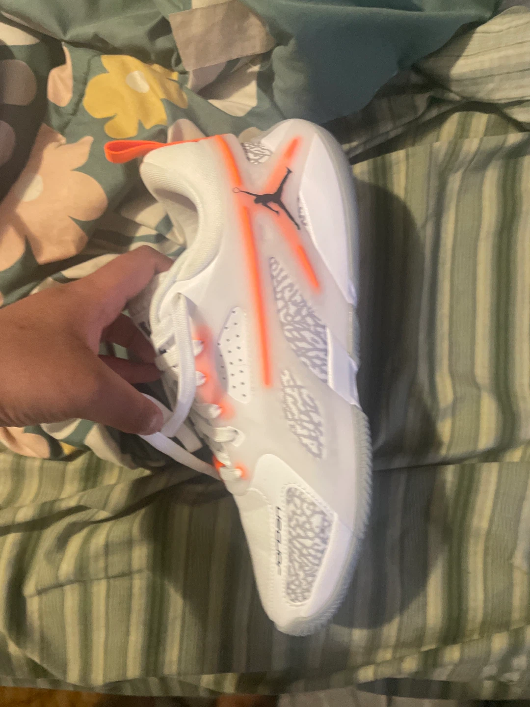 Jordan White & Orange Basketball Shoes - photo 2