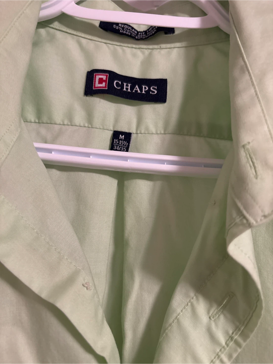 15-15.5” 34/35  CHAPS Men's Shirt - Light Green - Medium - photo 2