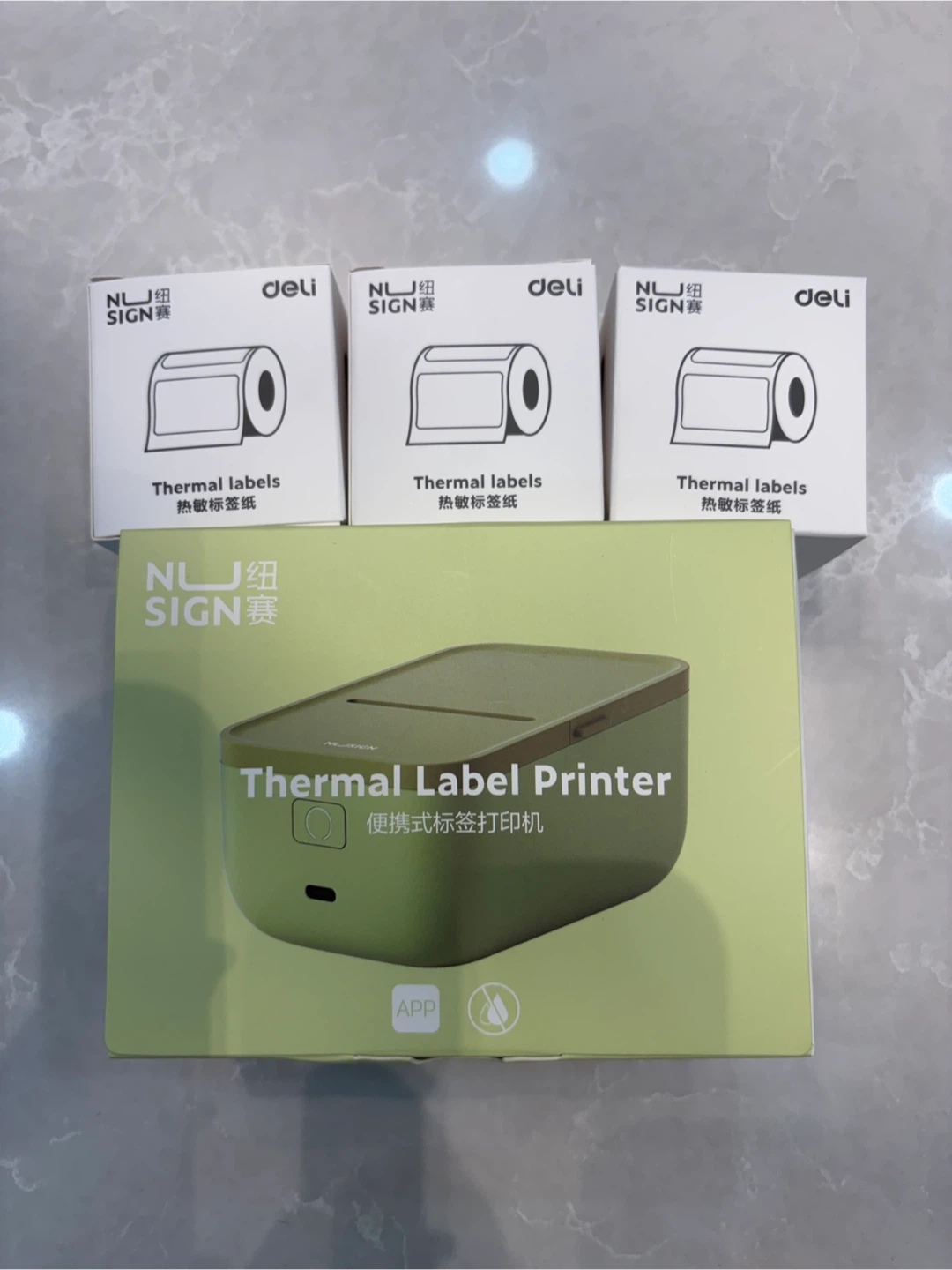Thermal Label Printer with 3 Rolls of Labels