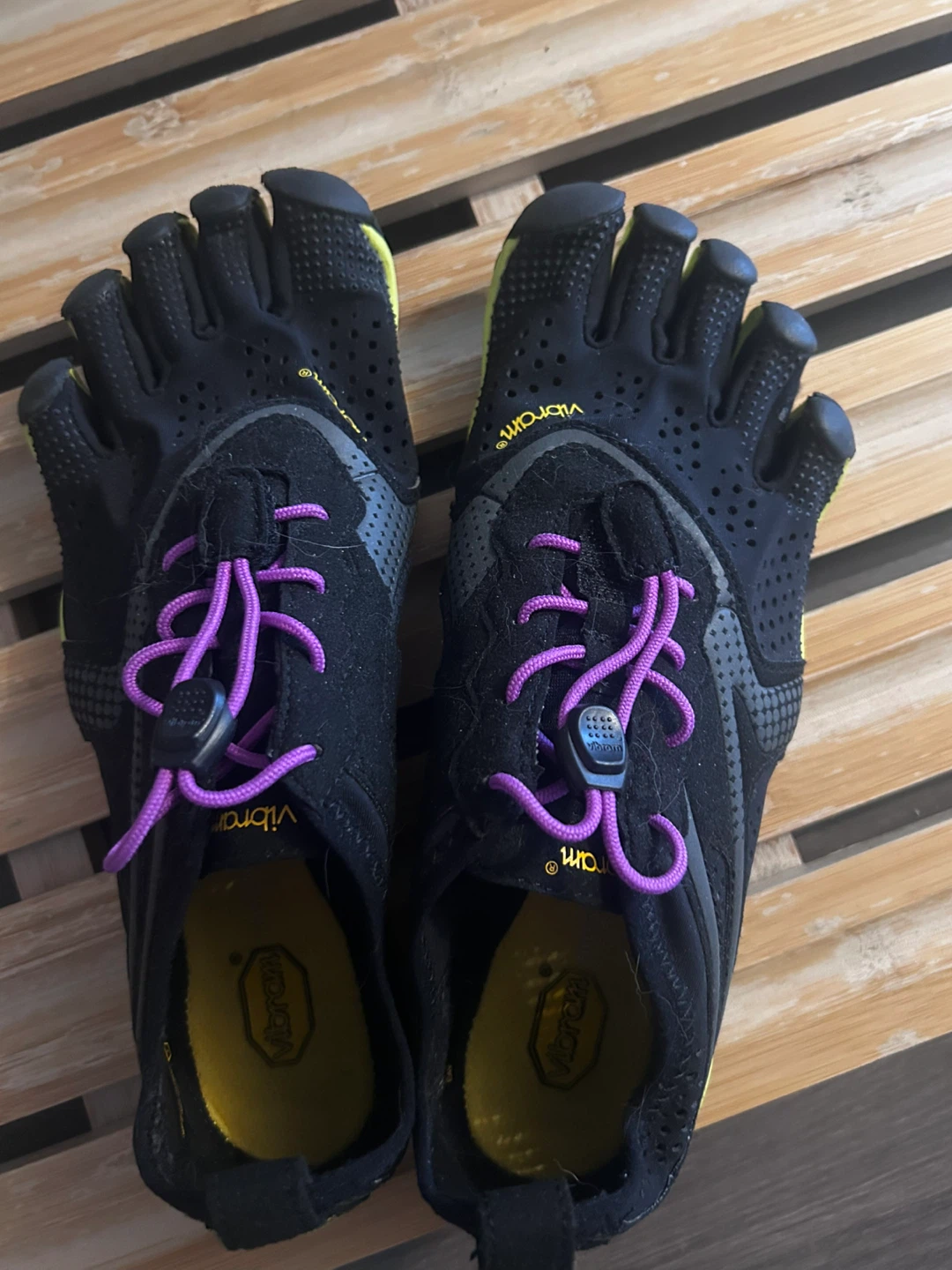 Vibram FiveFingers V-RUN Black/Yellow/Purple Running Shoes - photo 2
