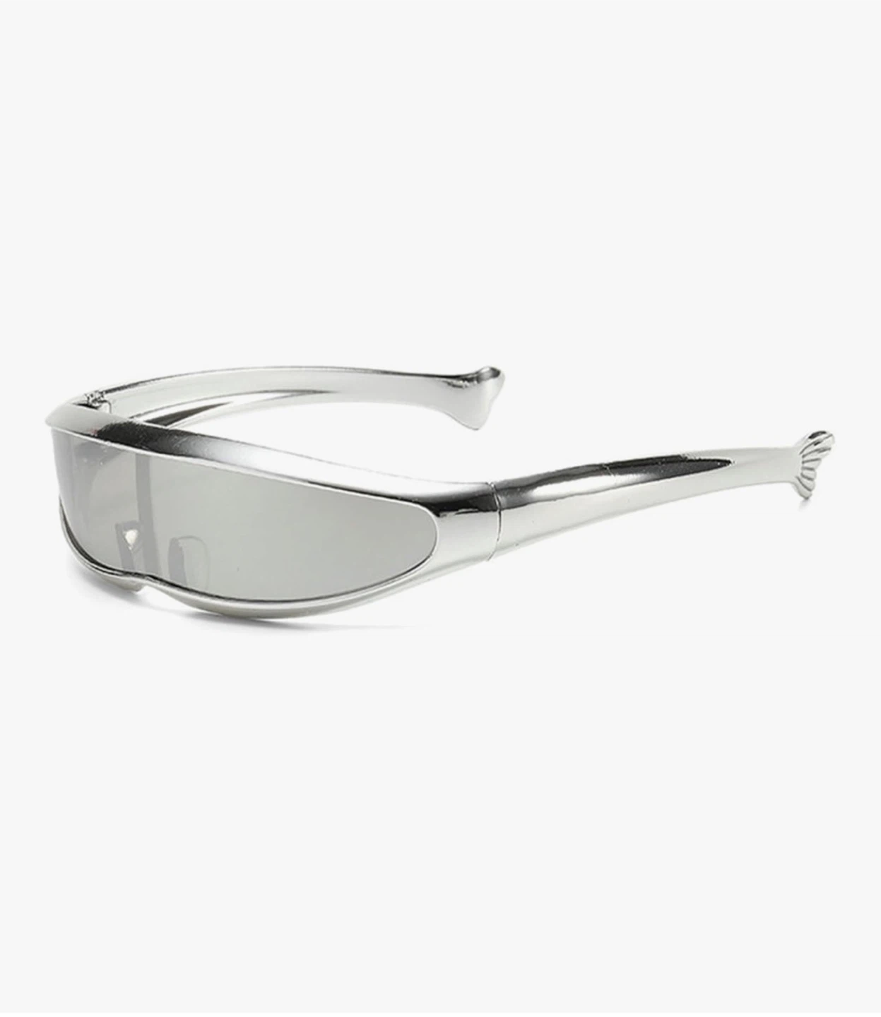 Futuristic Cyclops Visor Sunglasses Mirrored - photo 2