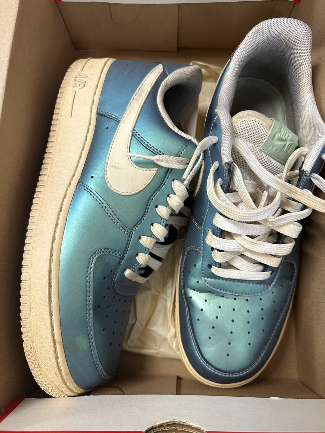 Nike Air Force 1 Sneakers - Blue/Cream