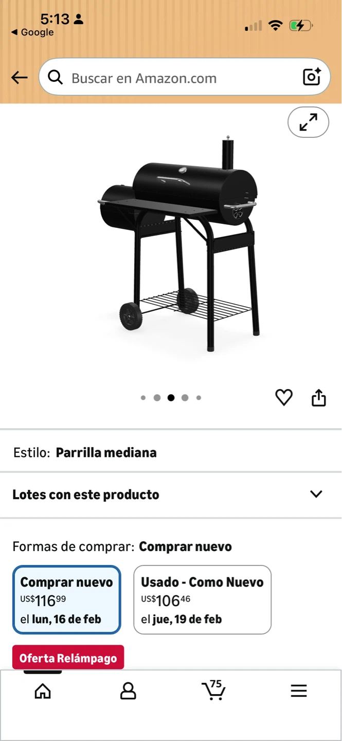 Black Charcoal Grill with Smoker Box - photo 2