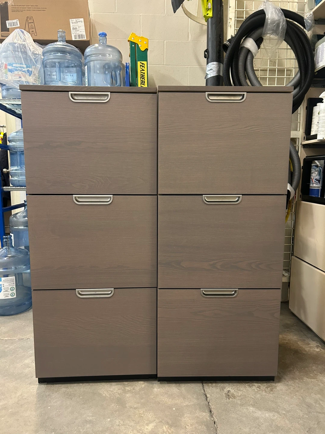 Modern Two-Tone Cabinet with Sliding Doors