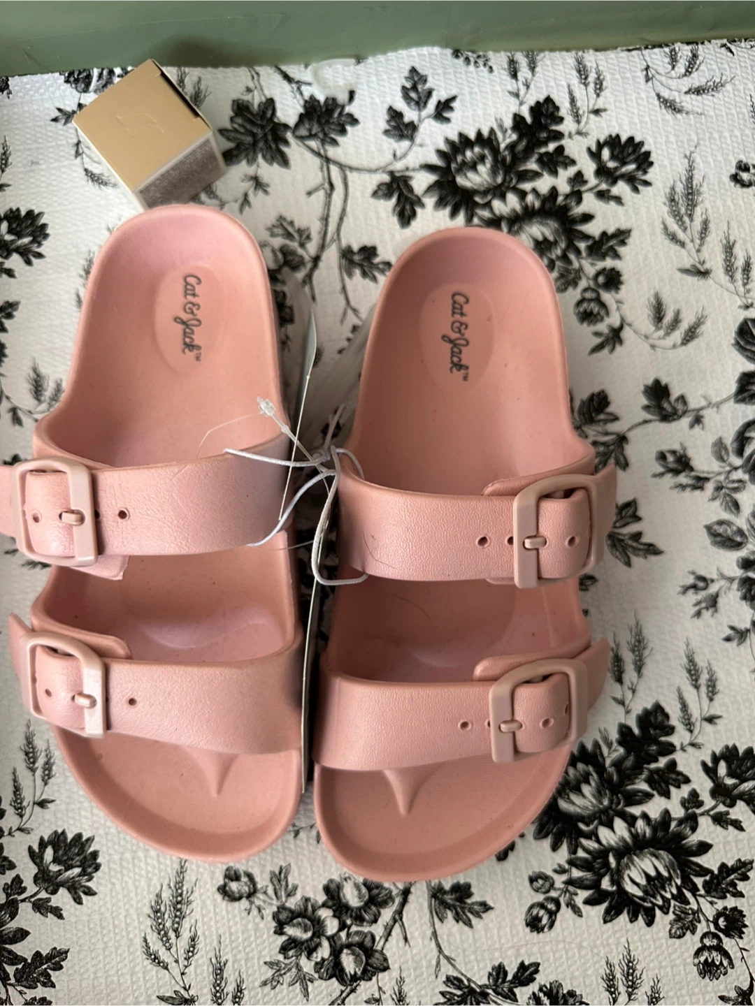 Cat & Jack Pink Double Strap Slides