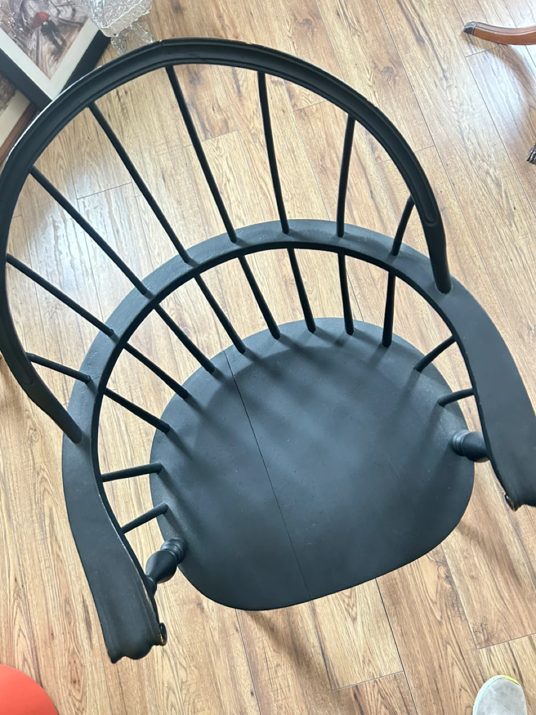 Black Windsor Style Spindle Back Chair (Price Firm)