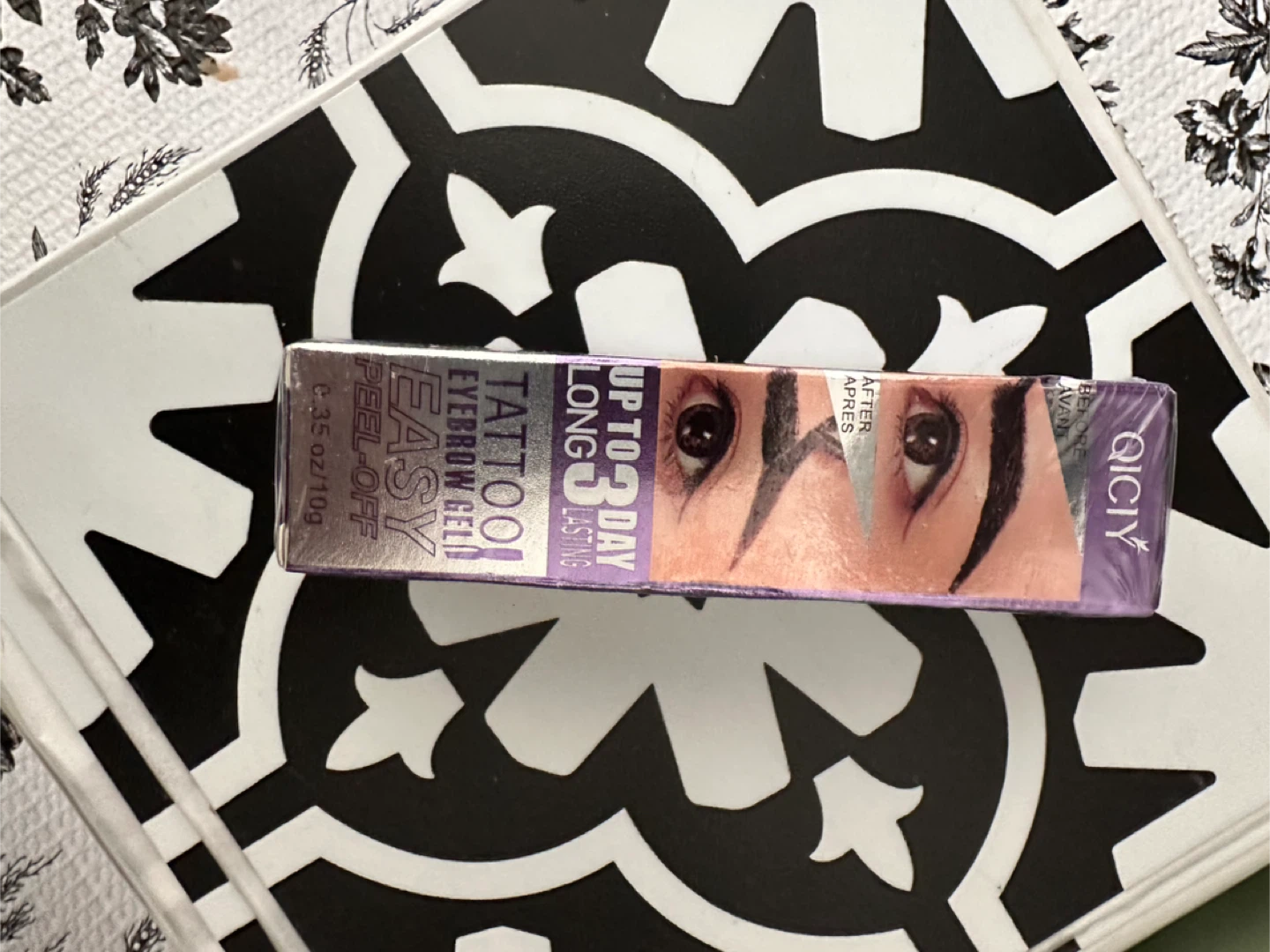 QICiY Tattoo Eyebrow Gel - Peel-Off, Long Lasting