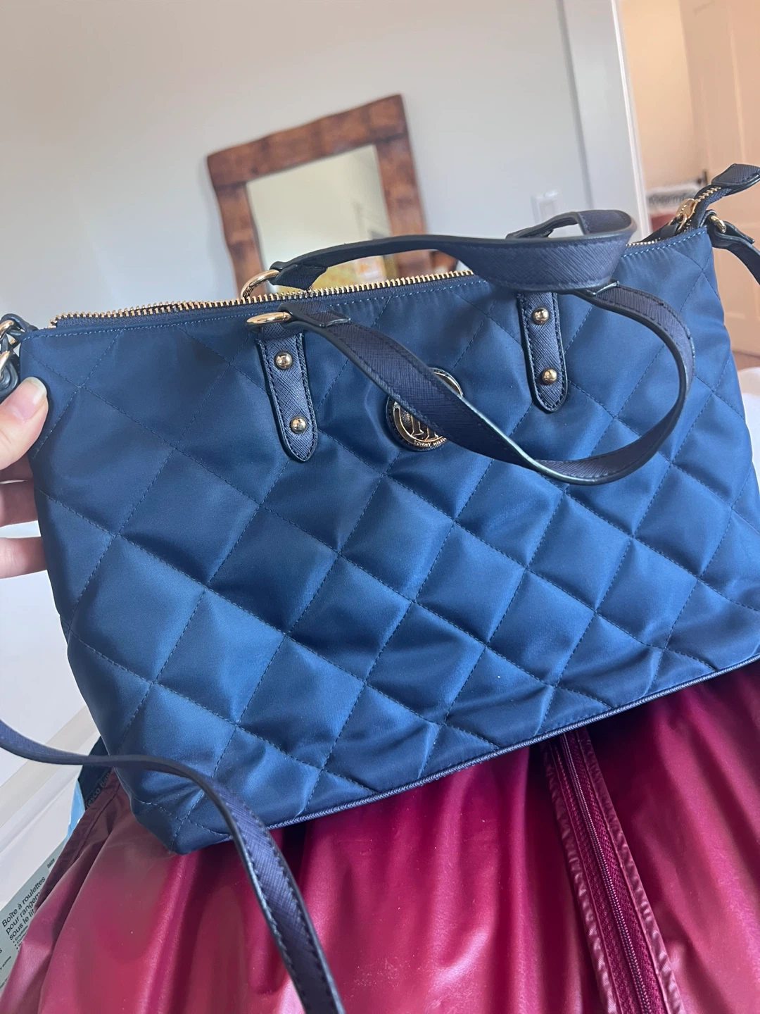 Tommy Hilfiger Quilted Tote Bag - Navy Blue - photo 2