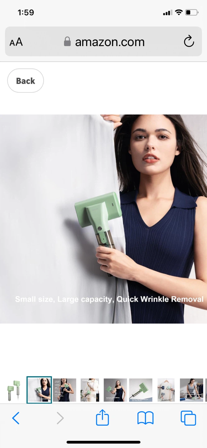 G10 Pro Mini Garment Steamer for Clothes - Green - photo 2