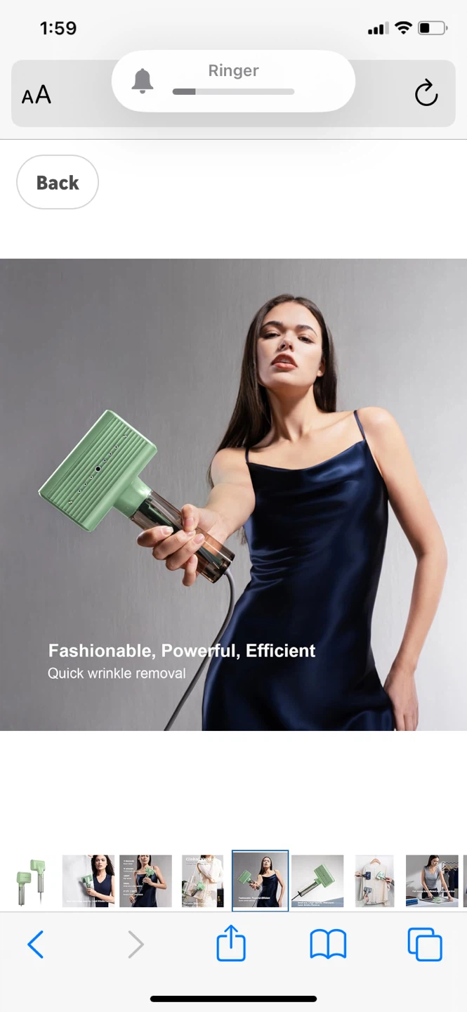 G10 Pro Mini Garment Steamer for Clothes - Green - photo 5