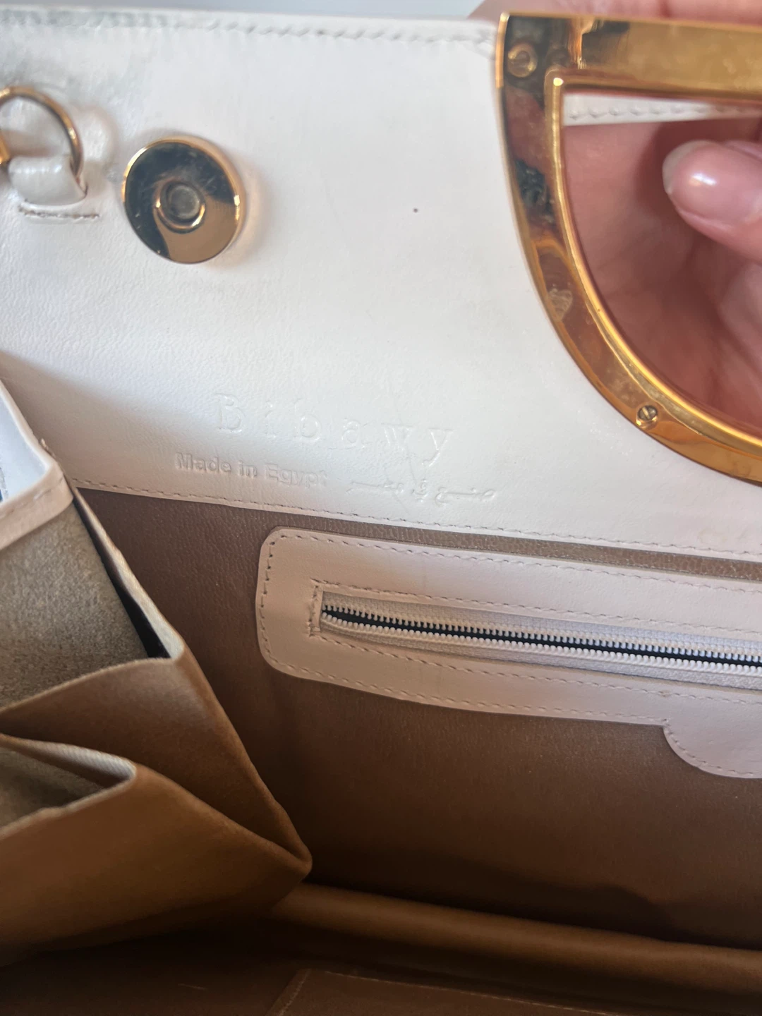 Bibawy White Leather Handbag - photo 4