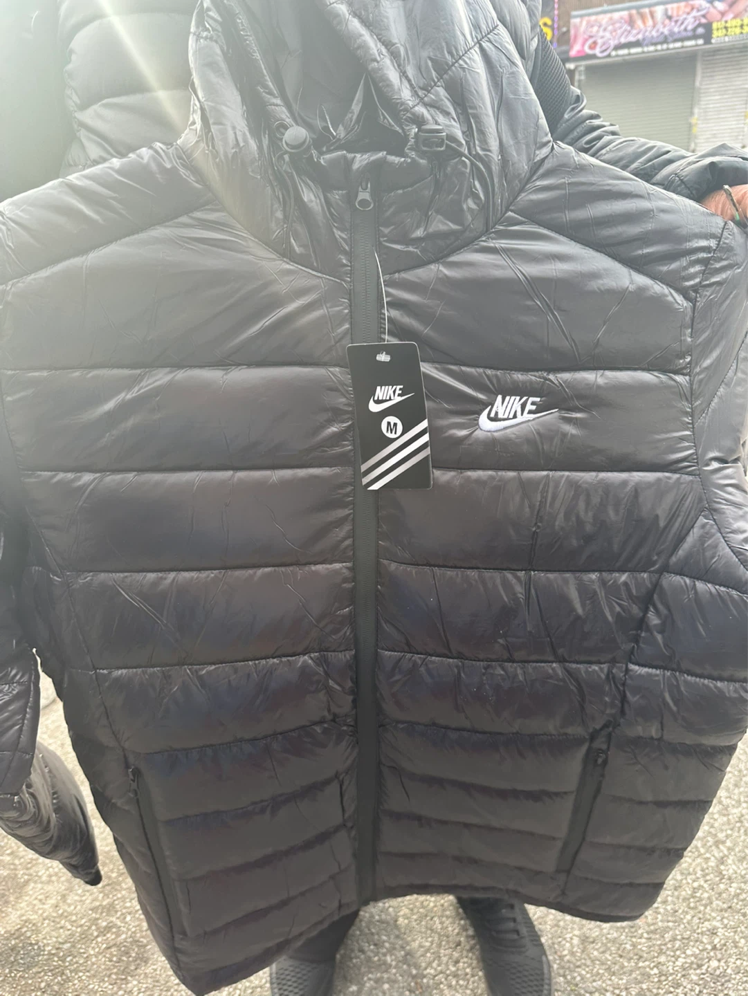 The North Face Puffer Jacket with Beanie
