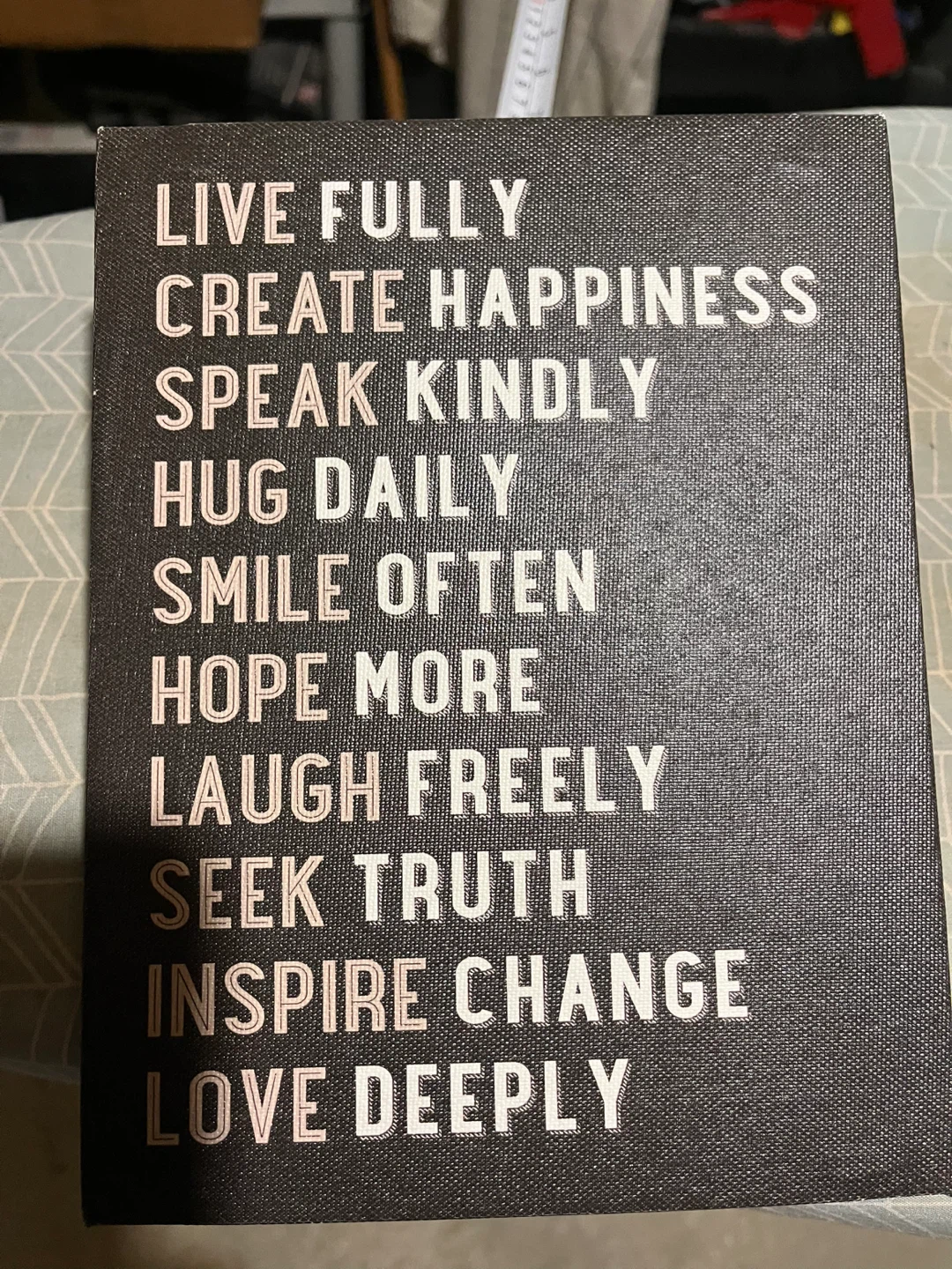 Inspirational Wall Art - "Live Fully"