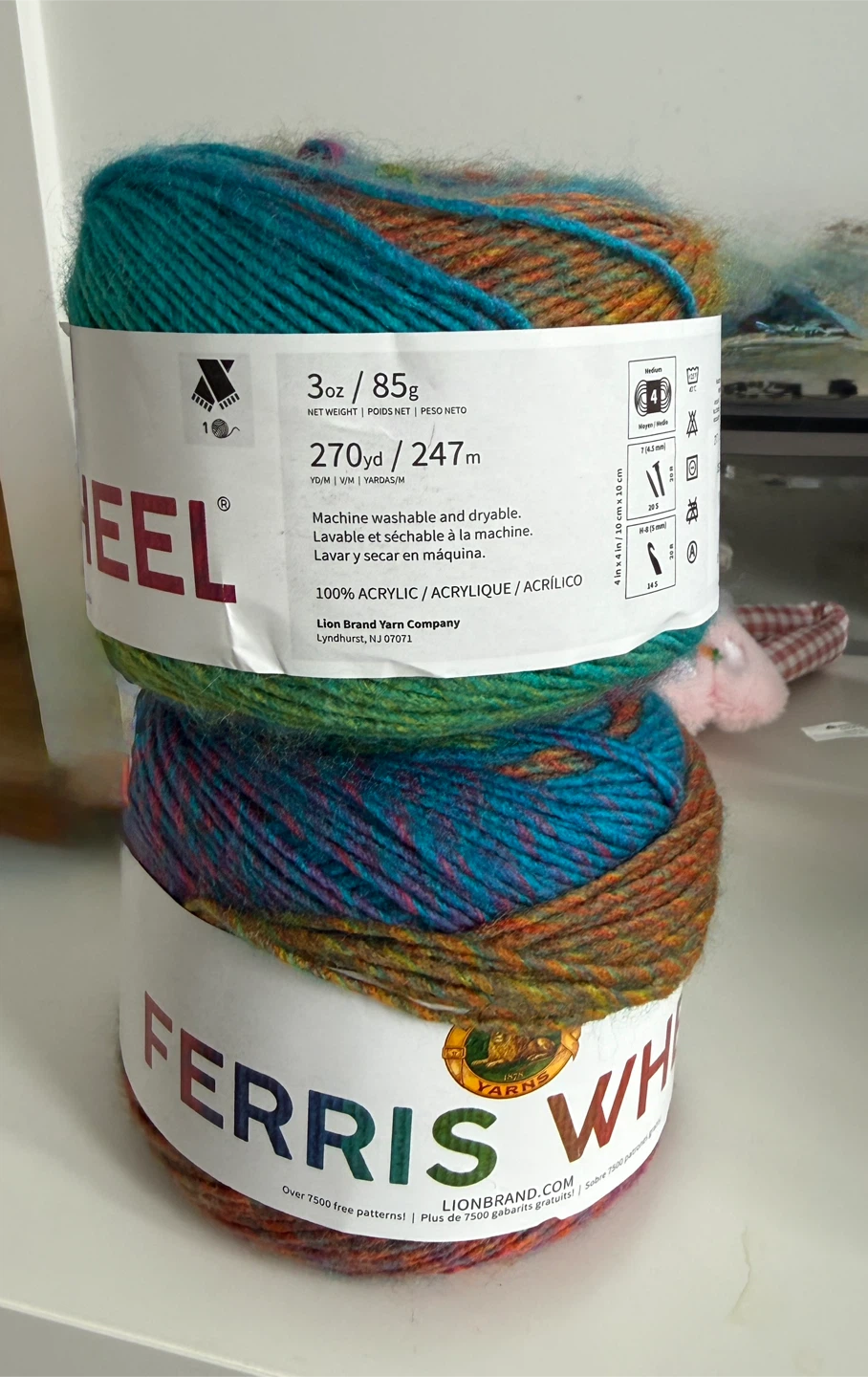 Lion Brand Ferris Wheel Yarn - Teal Mix - 3oz