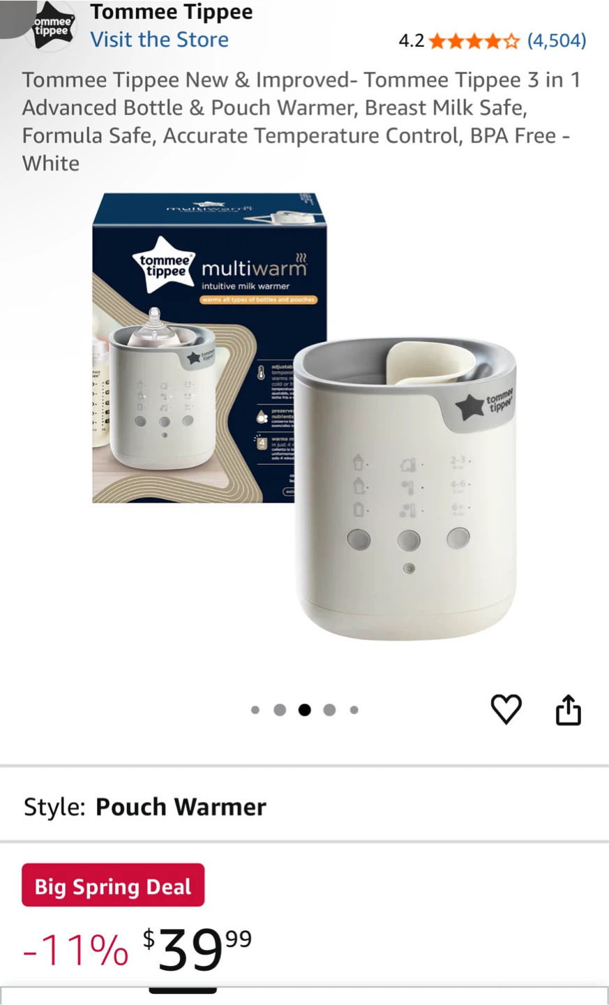 Tommee Tippee Bottle & Pouch Warmer - photo 2