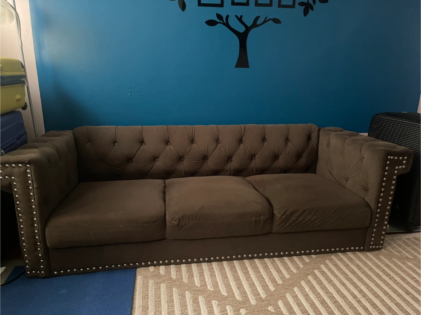 Brown Tufted Chesterfield Sofa