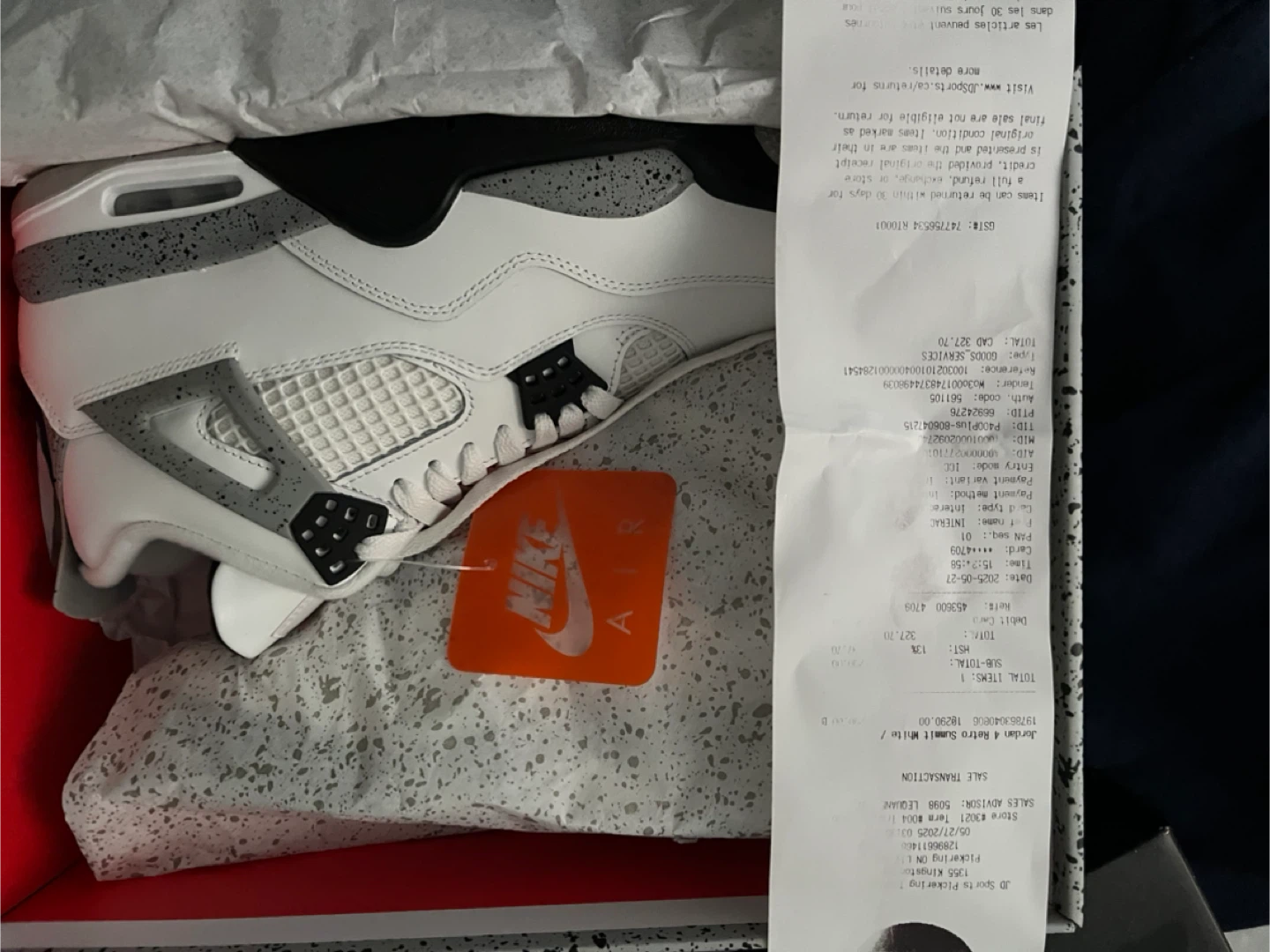 Air Jordan 4 Retro Summit White/Fire Red Shoes Size 9