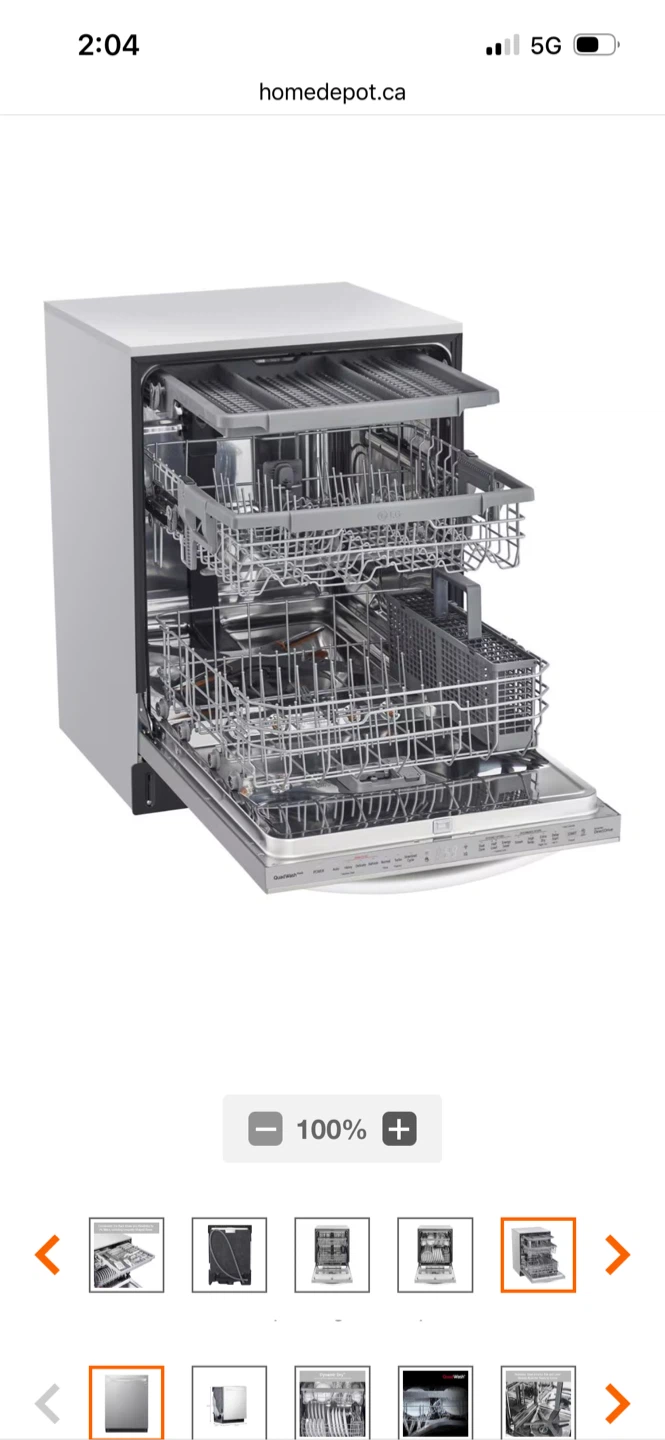 New LG Stainless Steel Dishwasher with Dynamic Dry - photo 5