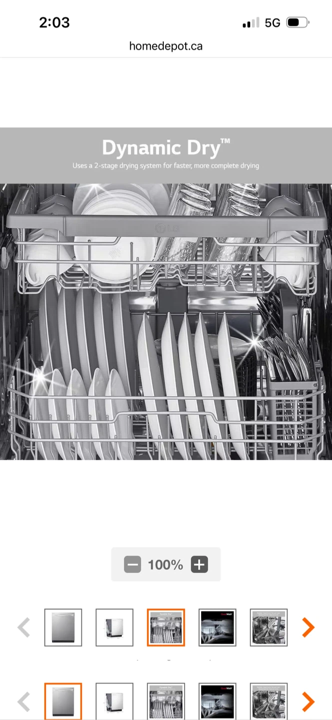 New LG Stainless Steel Dishwasher with Dynamic Dry - photo 3