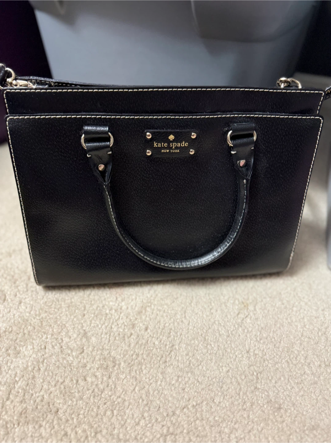 Kate Spade New York Black Leather Satchel Handbag - photo 2