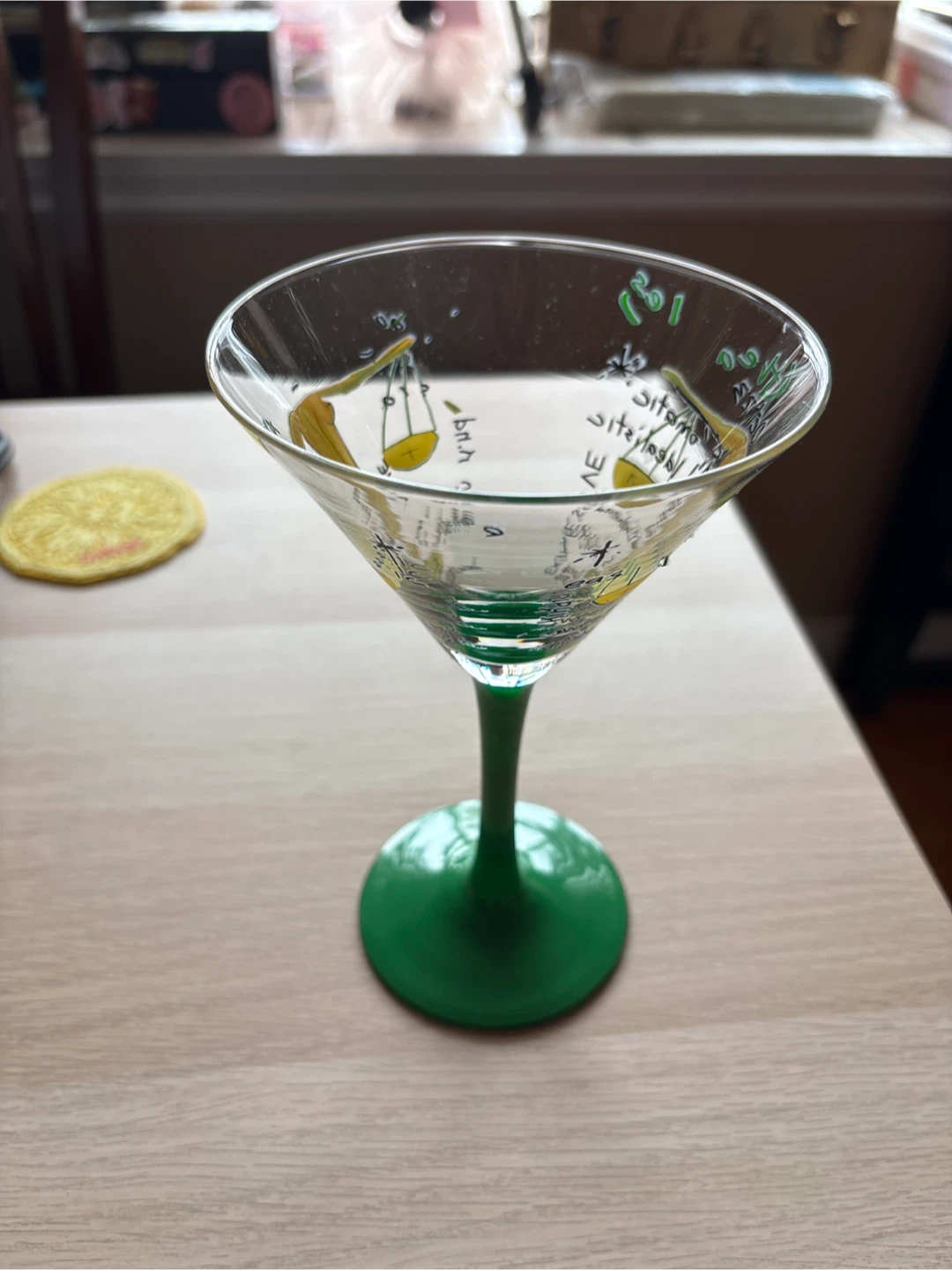 Martini drink glass