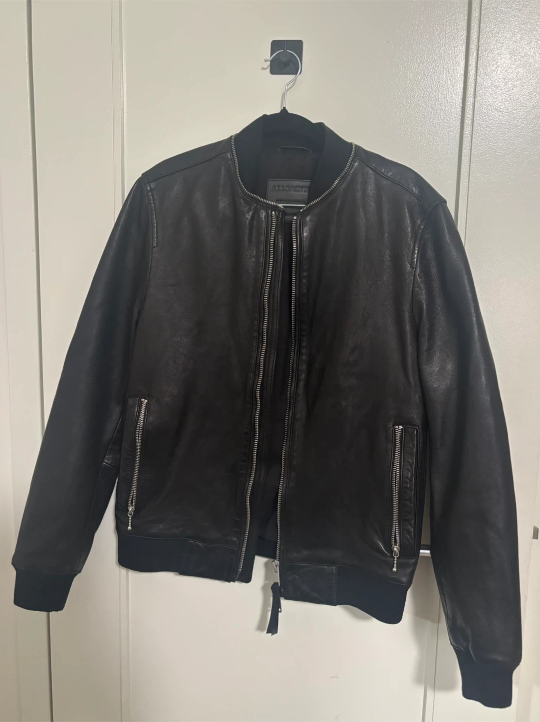 ALLSAINTS Morris Leather Bomber Jacket - Extra Small - photo 3