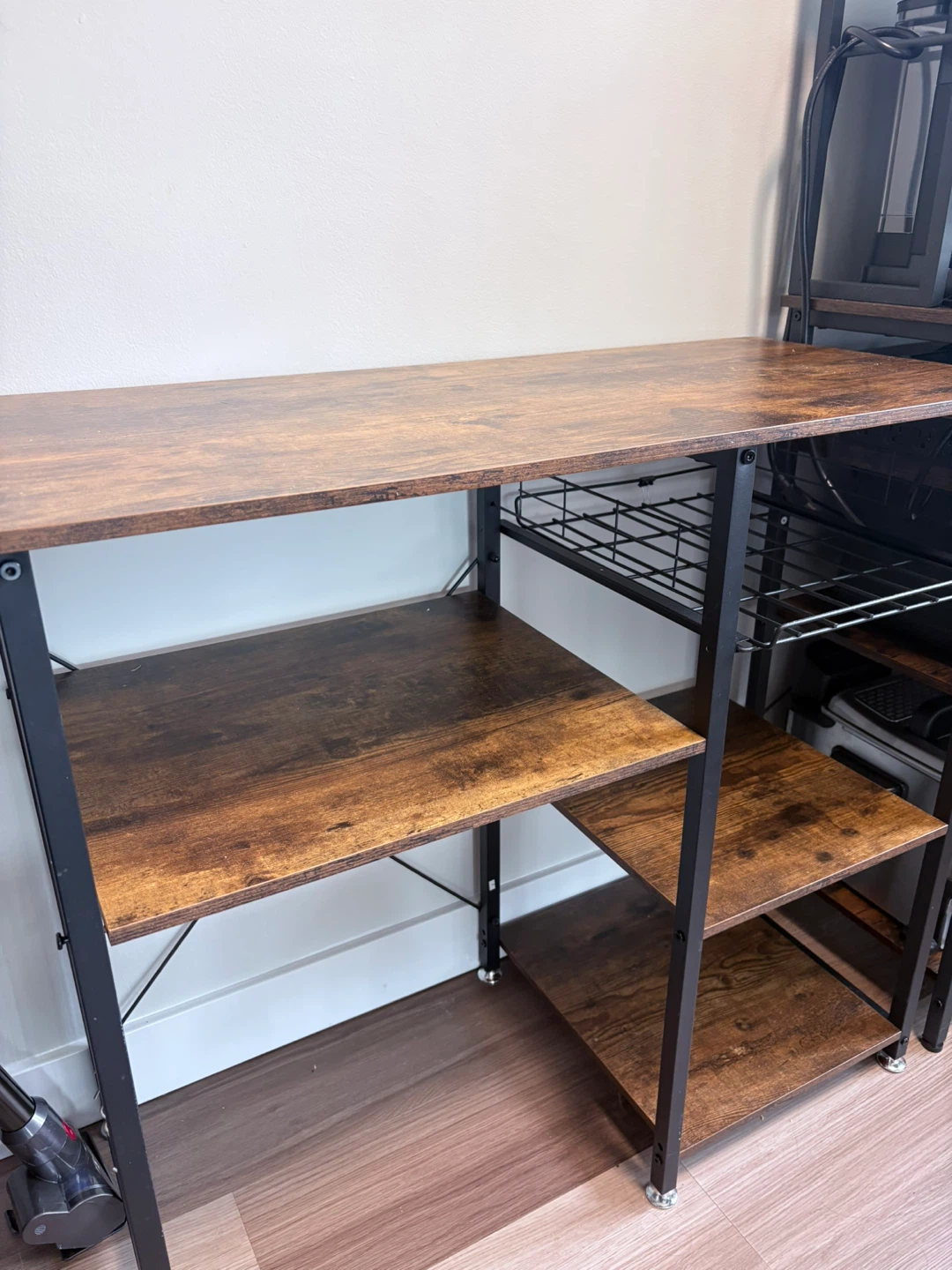 Wood Grain Kitchen Baker's Rack