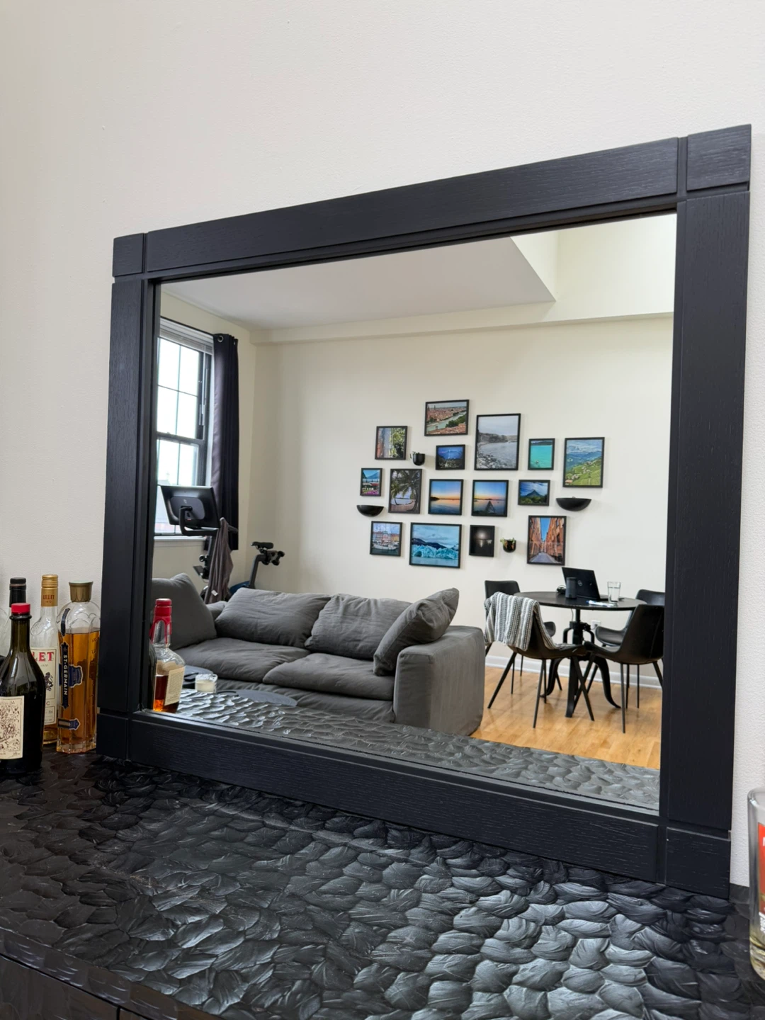 Black Framed Wall Mirror