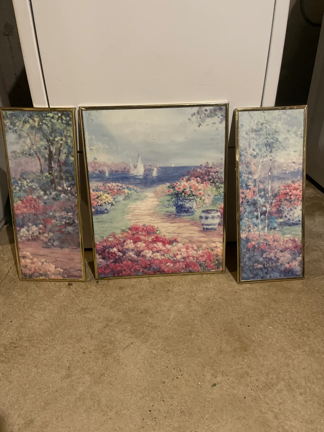 Nora De Bolt Floral Landscape Art Prints - Set of 3