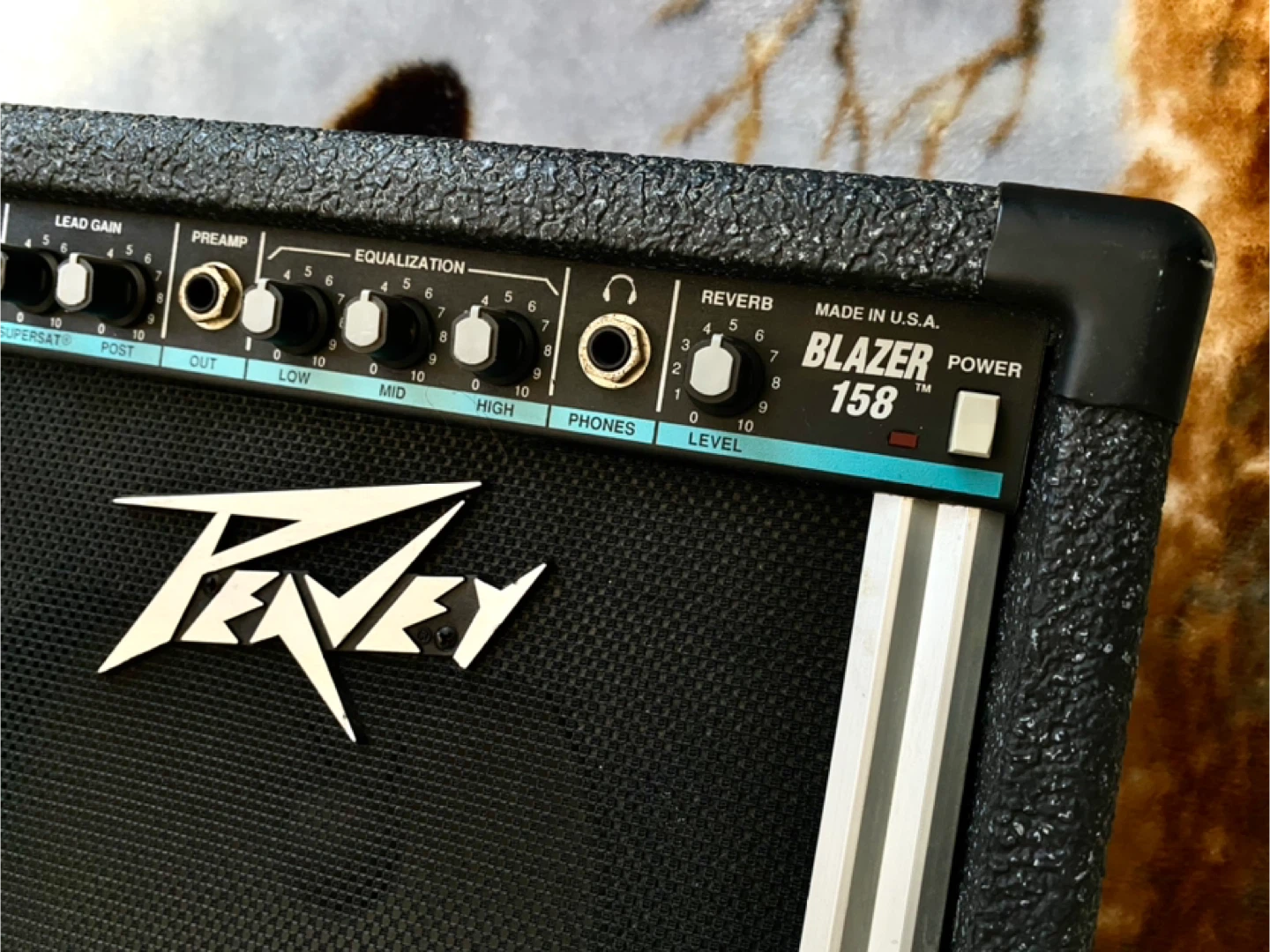 U.S.A Vintage Peavey Blazer 158 ~ Teal Stripe - photo 2